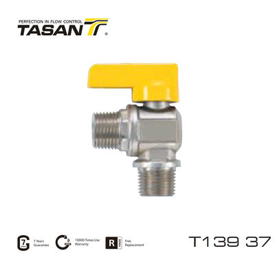 Poignée en aluminium 1/2po X 1/2po Soupape à gaz en laiton Tasan Valves T139 37