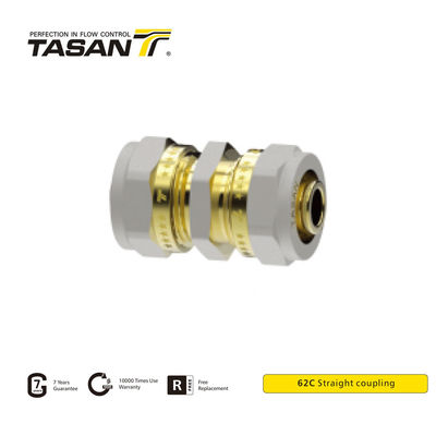 16mm 20mm couplage de compression en laiton de 1 pouce droit avec le fil 62C de 8S21