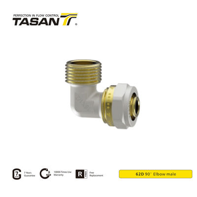 Coude de compression en laiton à filetage ISO228 Coude mâle à 90 degrés leakpfoof 62D