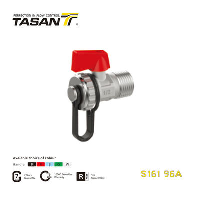 S161 96A Vanne à boisseau sphérique en laiton pour chaudière Filetage mâle ISO 228 16 barre, 3/8''~1/2''